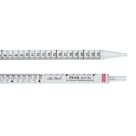 Celltreat Serological Pipet, Individual Paper/Plastic Wrapped, Sterile, 25mL, PK200 229025B